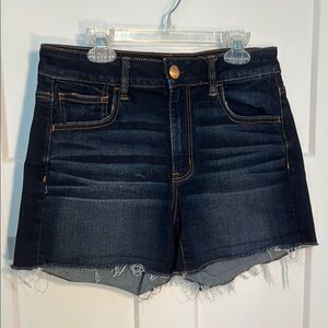 American Eagle Outfitters Blue Jean Shorts Distressed Raw Hem
